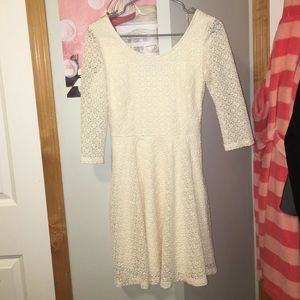 Lush cream all lace dress