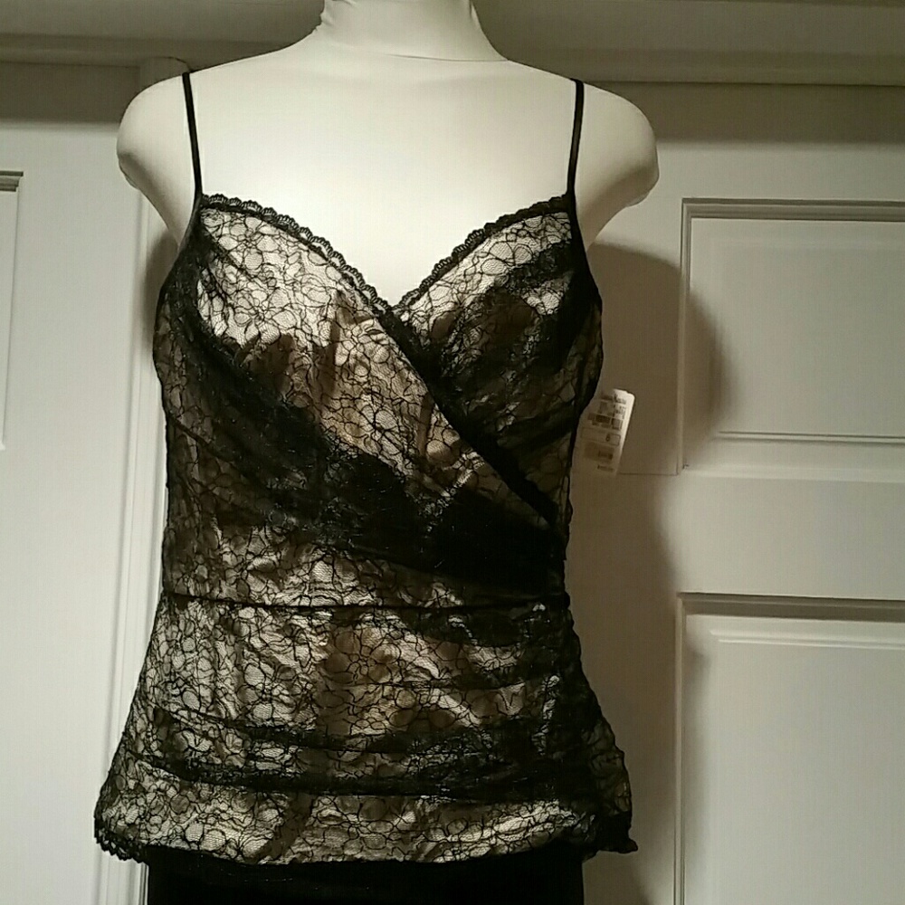 Tadashi black lace camisole
