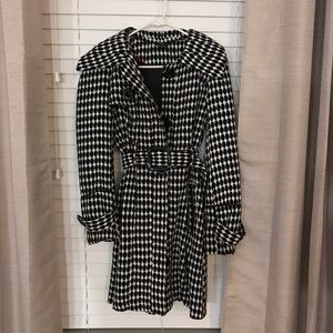 Black and white coat