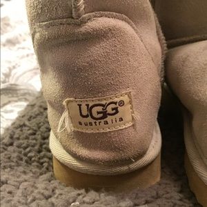Cream uggs size 9