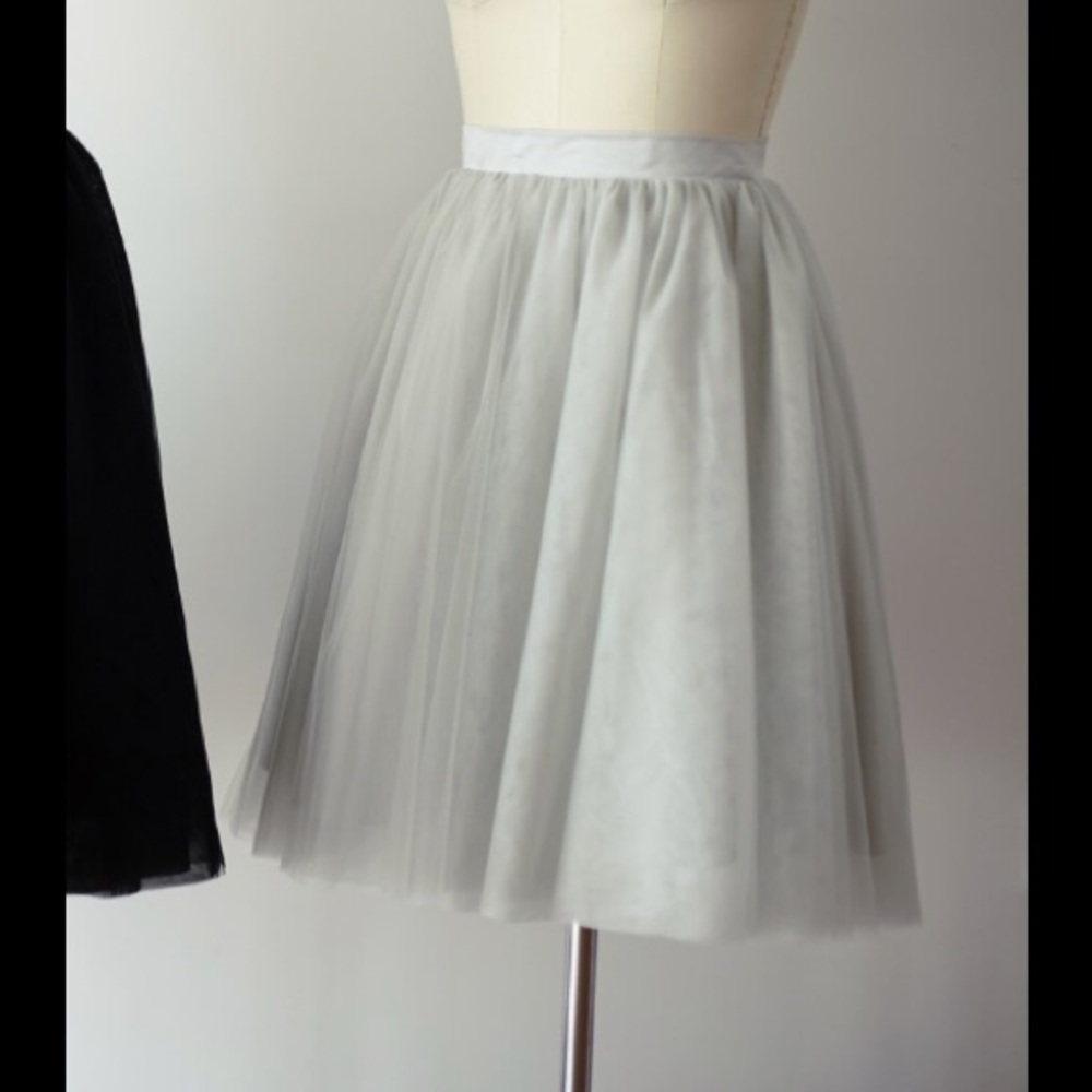 NEW PICS❣Custom made Tulle & Satin Skirt Grey-M