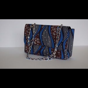 Chic Retro Print Purse with stones.