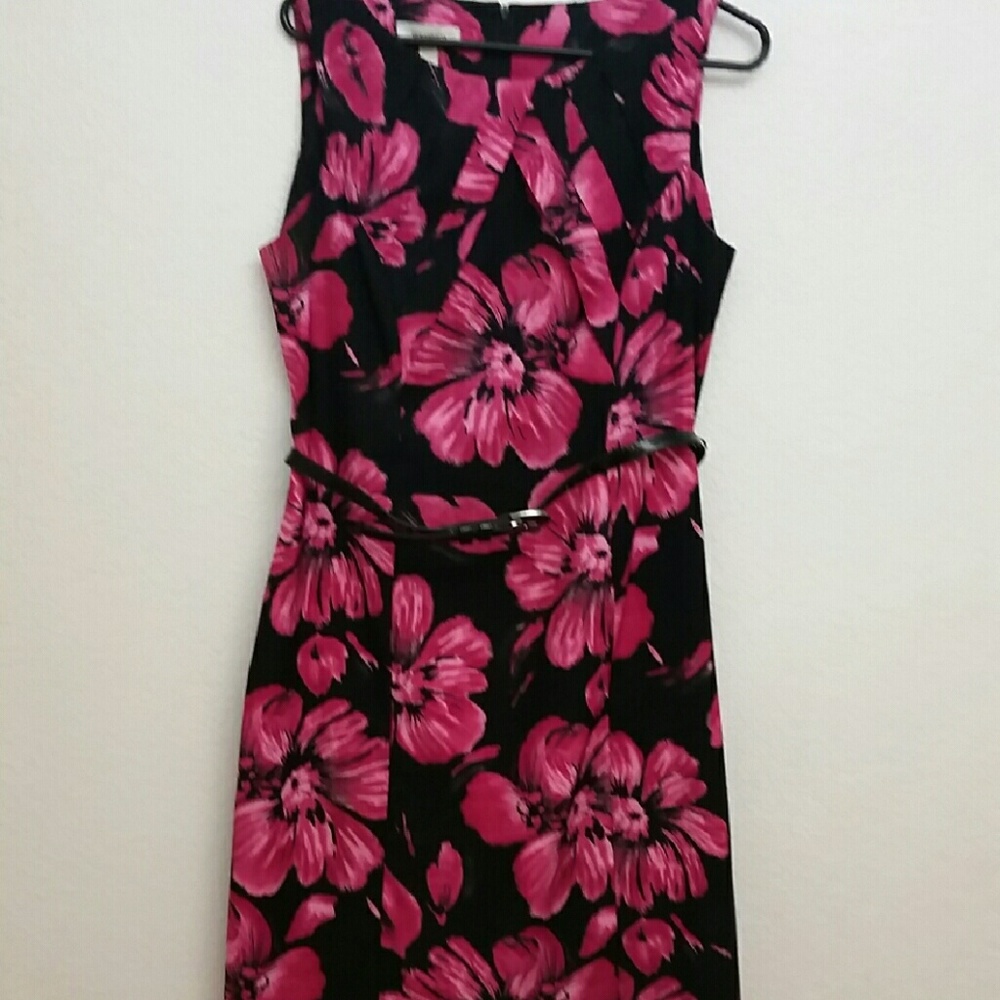 Black with burgundy floral dress