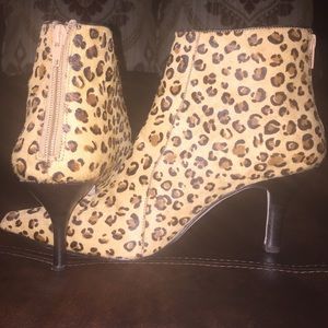 Vaneli Animal Print Ankle Boots