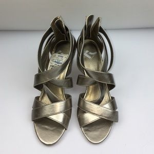 Strapy metallic wedges. NWT