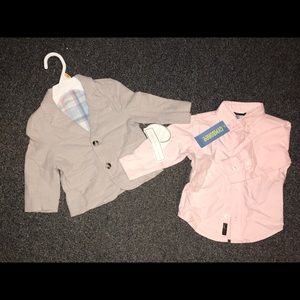 Baby Boy Toddler Set of 2 Blazer Suit 12months NWT