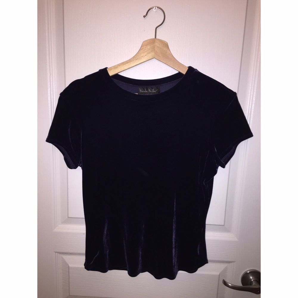 beautiful dark purple velvet top
