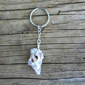 All natural Beach shell key chain