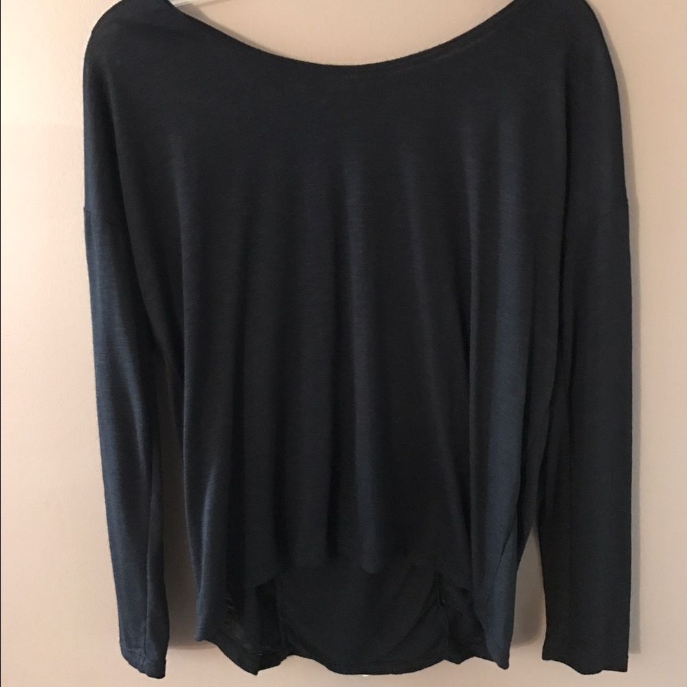 Black Top with Lace Back