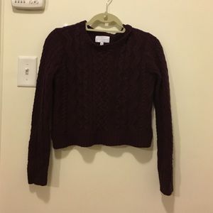 Maroon/Burgundy Kendall + Kylie Cropped Sweater
