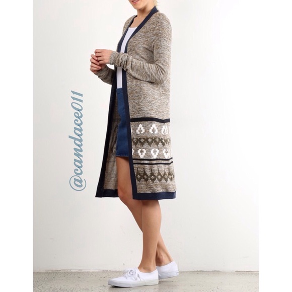 Long Graphic Print Cardigan - Picture 4 of 4