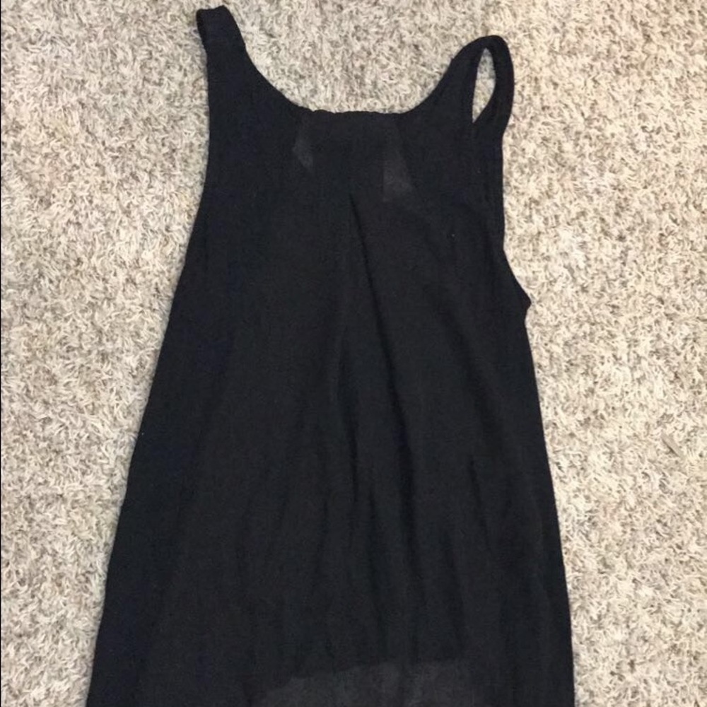 Hi-Lo black tank with mesh back
