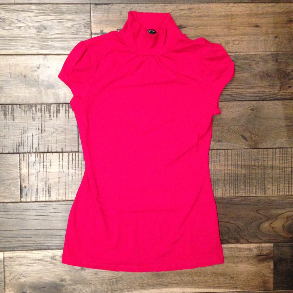 Express small pink mini turtleneck