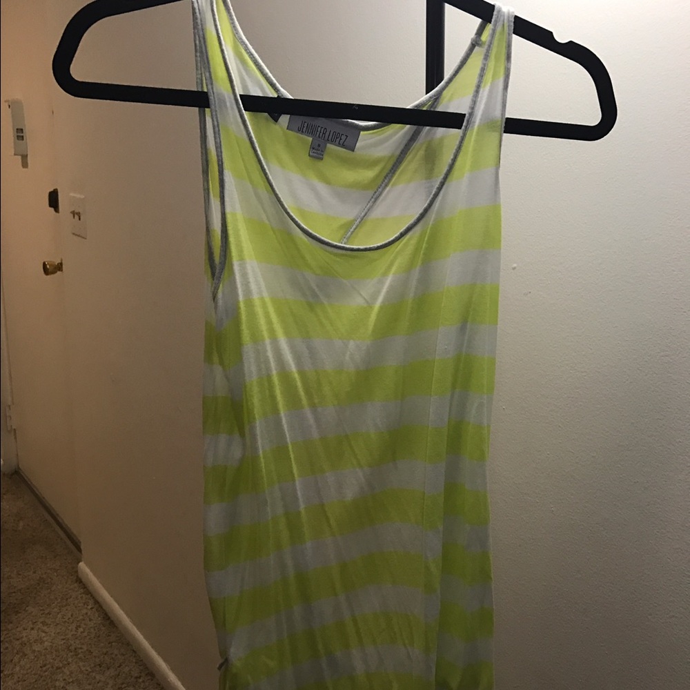 Jessica Simpson lime green/yellow open back