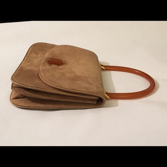 ADDITIONAL PICS Vintage Gucci Micro Suede Handbag - Picture 2 of 4