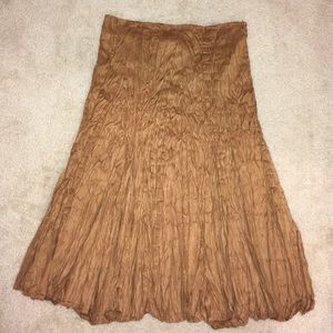 Brown mid length skirt
