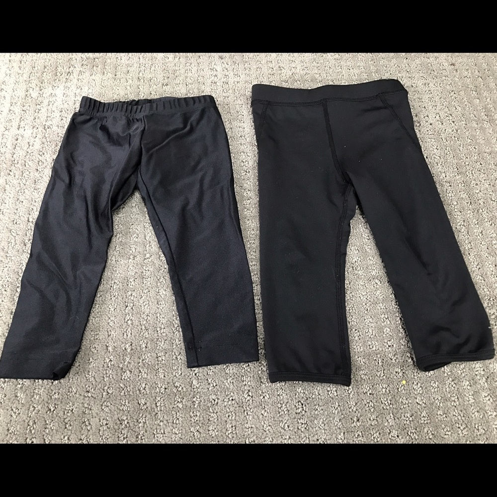 (2) Black Active Toddler Leggings