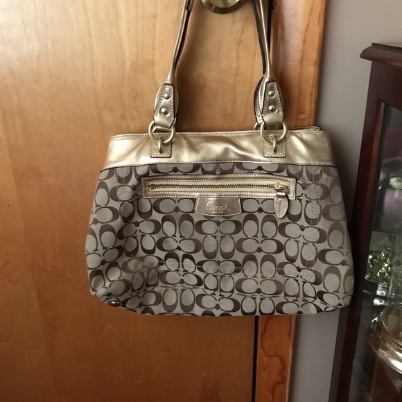 Coach | Bags | Large Coach Logo Tote Bag | Poshmark Large coach Purse