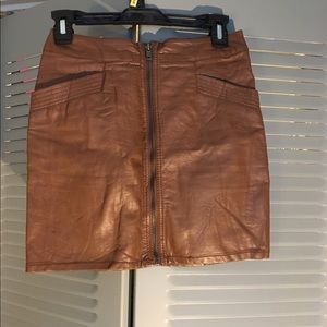 Sexy Leather Skirt