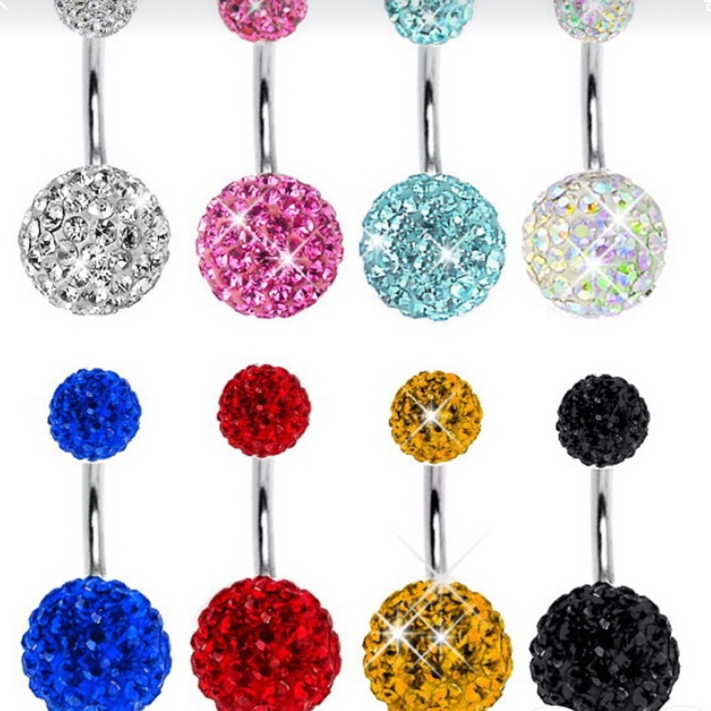 Crystal belly rings