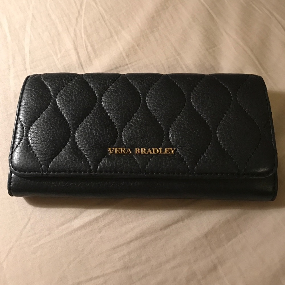 Vera Bradley Black Quilted Audrey Wallet