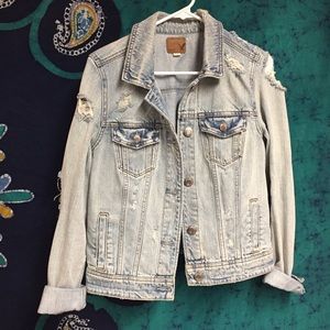 American Eagle Distressed Jean Jacket