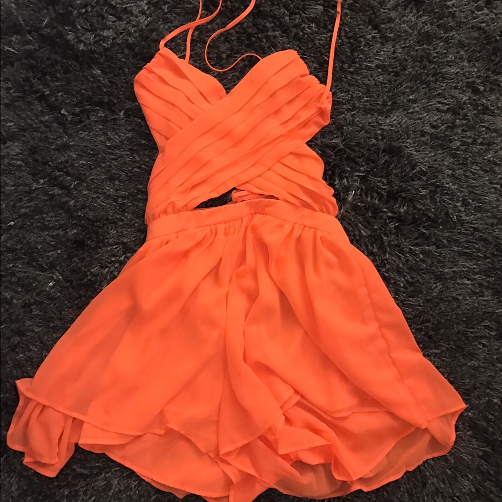 Bright orange jumper