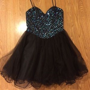 Prom dress with sequins