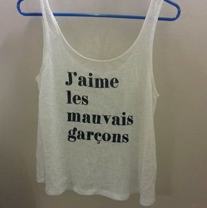 Cute white tank top