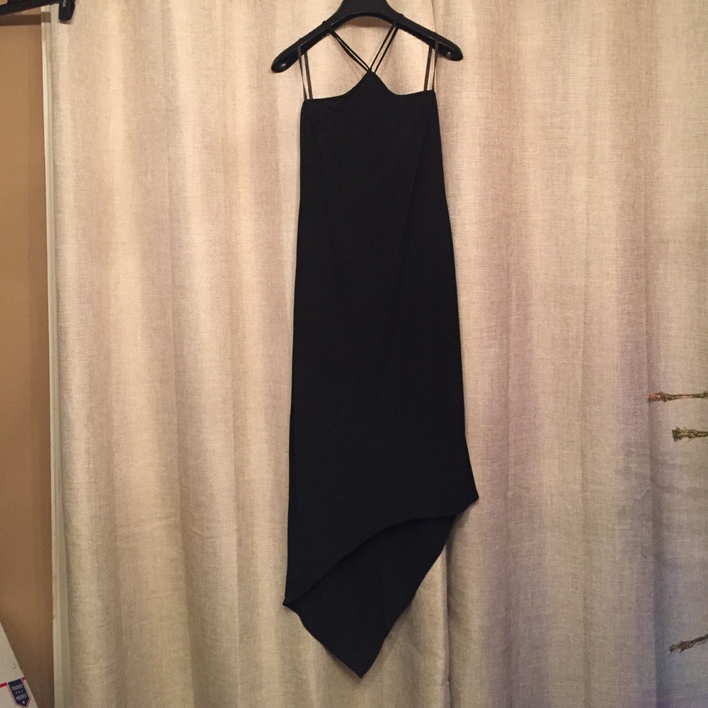David Meister High Neck Strappy Dress