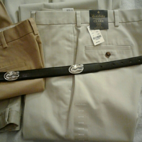 Brooks Brothers Slacks + Emnon Gator belt - Picture 2 of 4