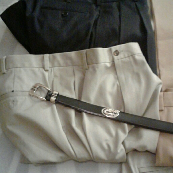 Brooks Brothers Slacks + Emnon Gator belt - Picture 3 of 4