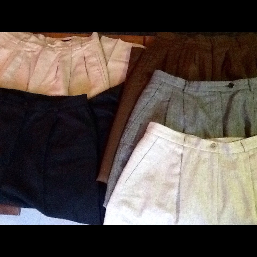 5 pairs Size 12 100%Wool Pleated/Lined Career