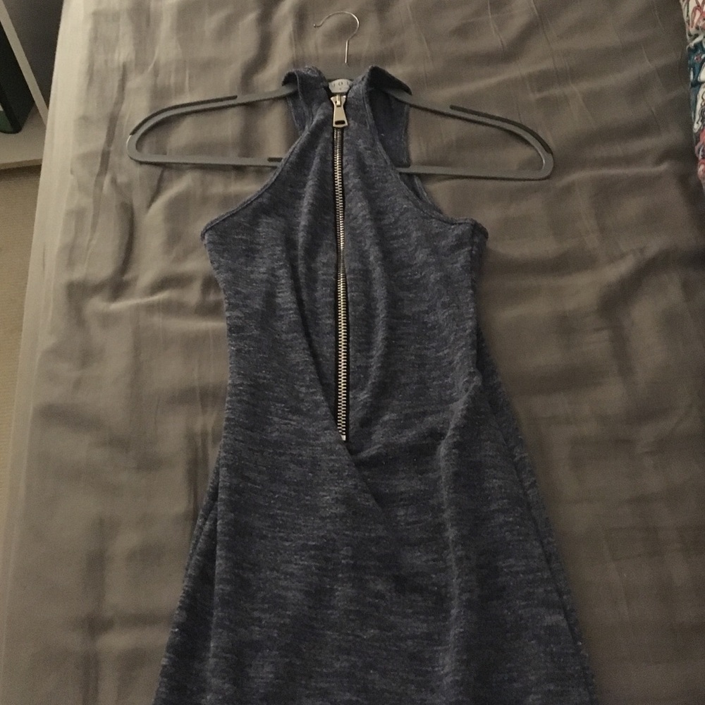 Body con front zip up, sleeveless