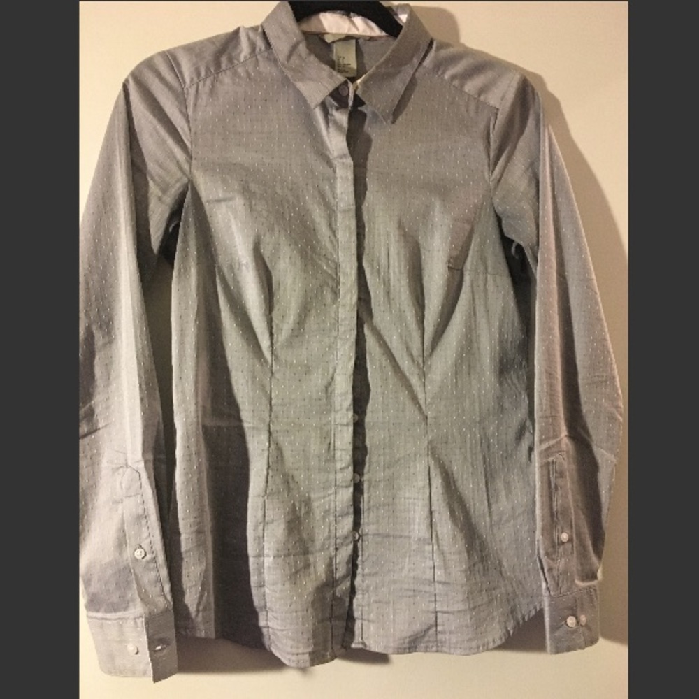 Grey H&M Button Down Dress Shirt