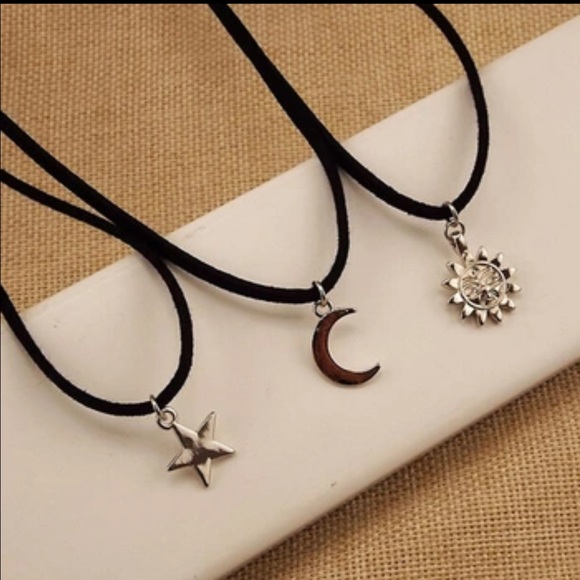 GOLD tone Stars, Sun & Moon! Get ALL 3 Chokers at 1 Price! - Picture 3 of 3