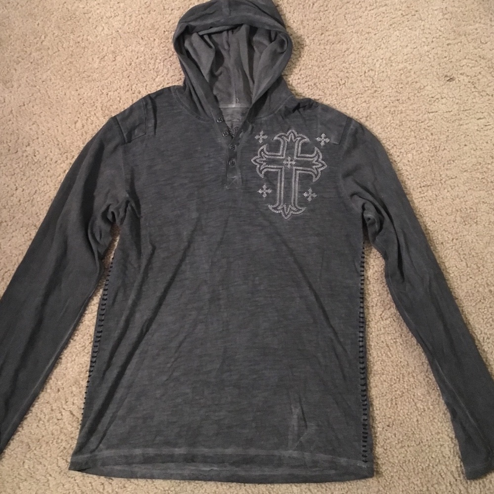 Men's Affliction Render Hooded Henley