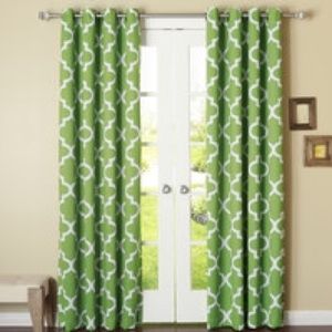 🍏 Never Used Green Moroccan Blackout Curtains