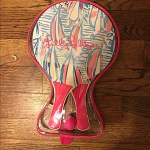 Lilly Pulitzer red Right Return paddles nwt