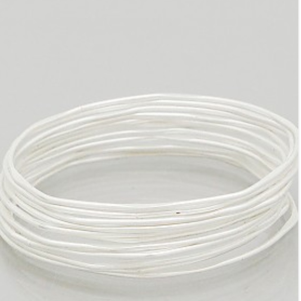 MULTI LAYERED BANGLE BRACELETS - SILVER