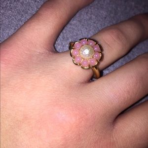 Pink flower ring