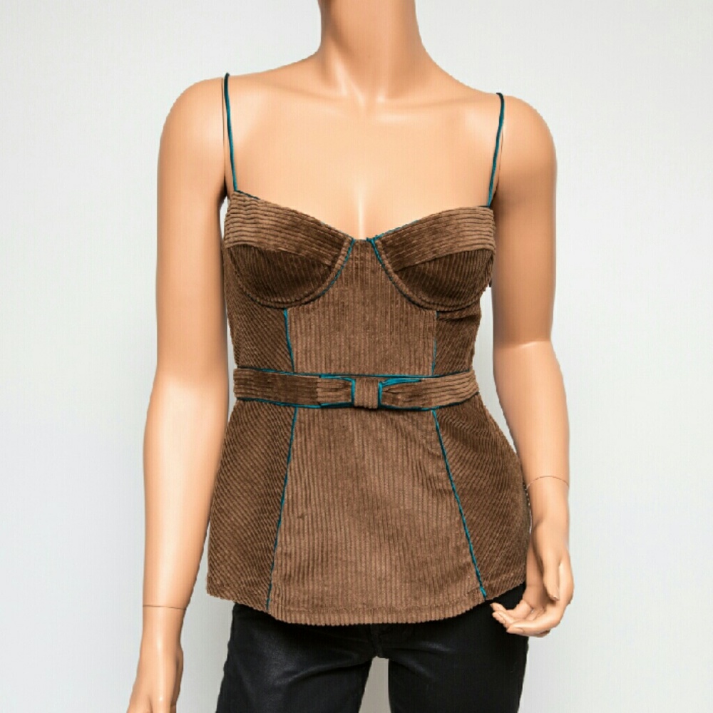Ingwa Melero Brown Corduroy Bustier