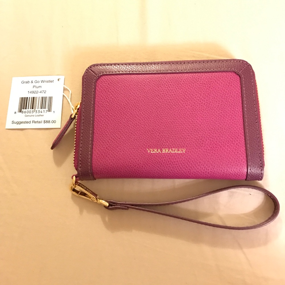Vera Bradley Grab & Go Wristlet in Plum