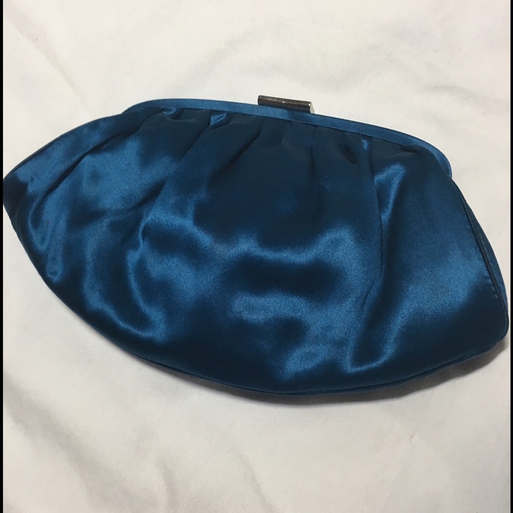 Banana Republic Royal Blue Silk Clutch