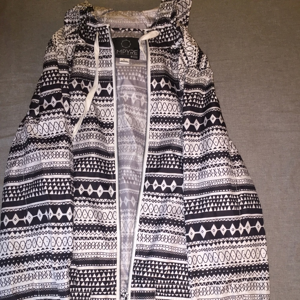 Black and white Windbreaker