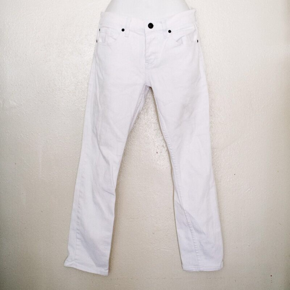 white XXX RUDE skinny jeans
