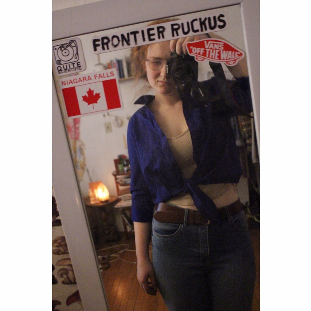 Royal Blue Chico's Button-up Top - Picture 2 of 3