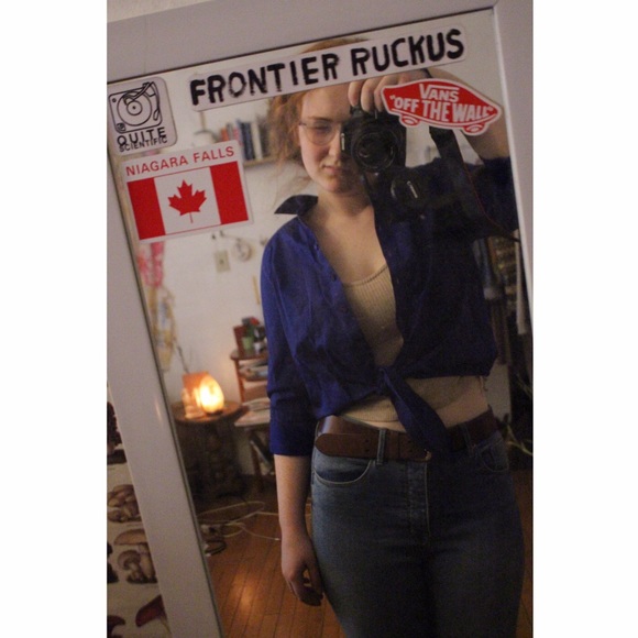 Royal Blue Chico's Button-up Top - Picture 2 of 3