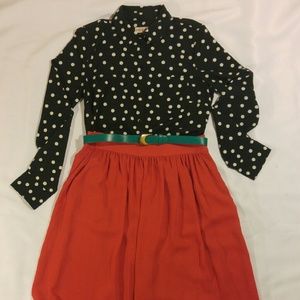 Merona Polka Dot Button Up