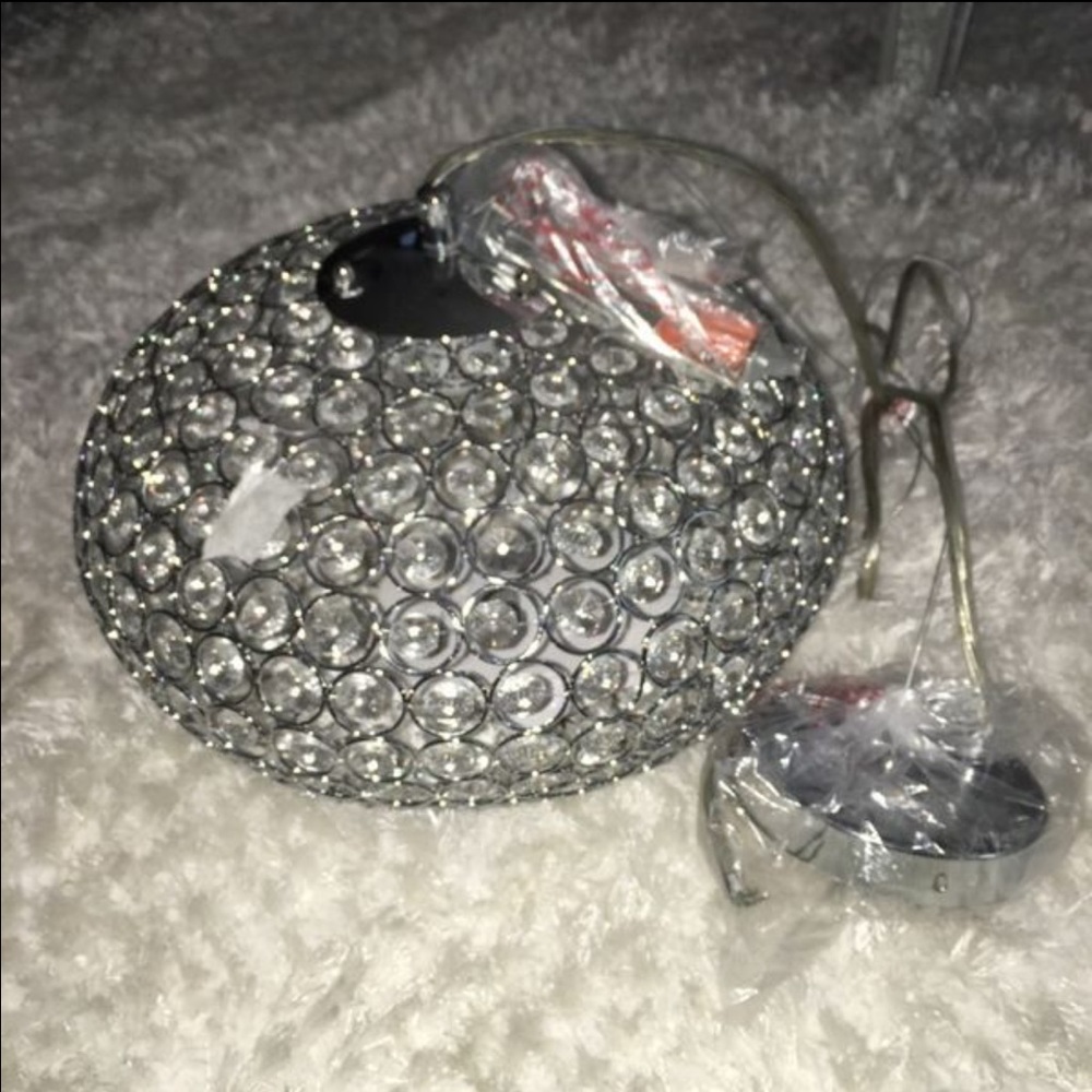 SOLD Glass chandelier BNWT